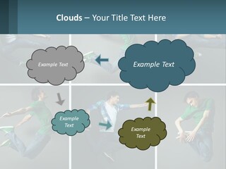 A Collage Of Photos Of A Young Man Jumping In The Air PowerPoint Template