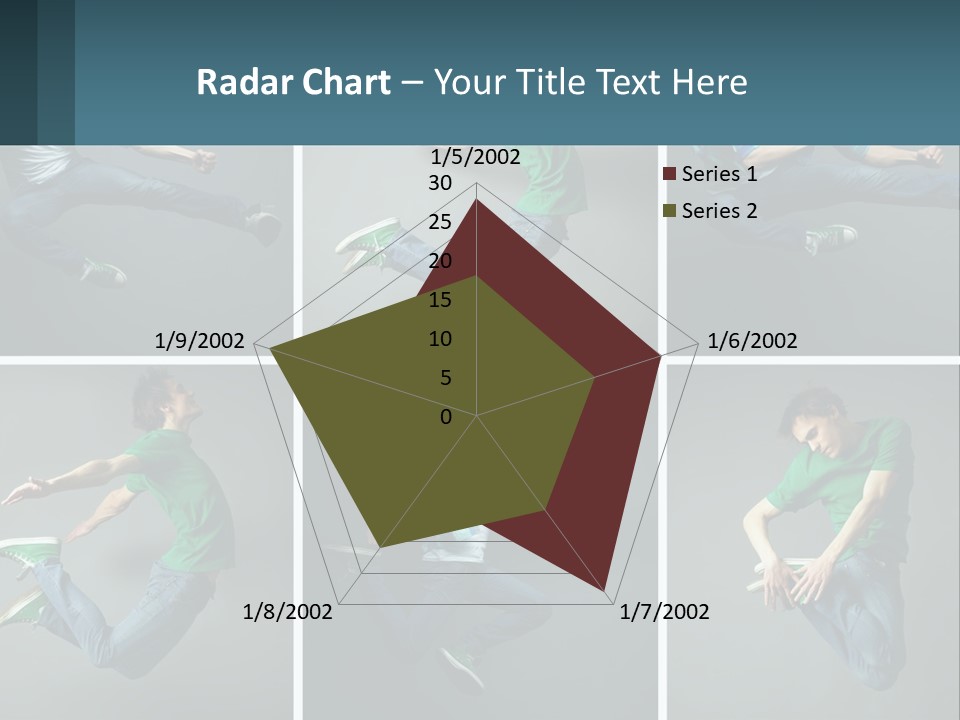 A Collage Of Photos Of A Young Man Jumping In The Air PowerPoint Template