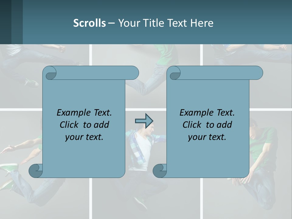 A Collage Of Photos Of A Young Man Jumping In The Air PowerPoint Template