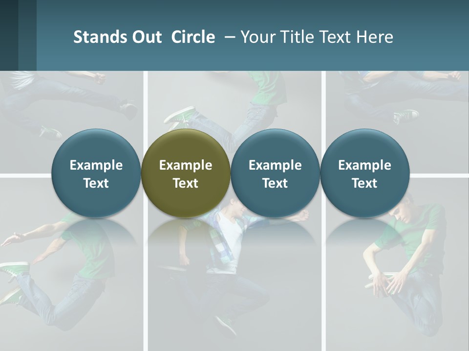 A Collage Of Photos Of A Young Man Jumping In The Air PowerPoint Template