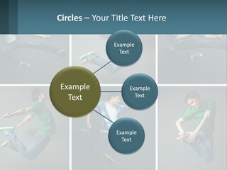 A Collage Of Photos Of A Young Man Jumping In The Air PowerPoint Template