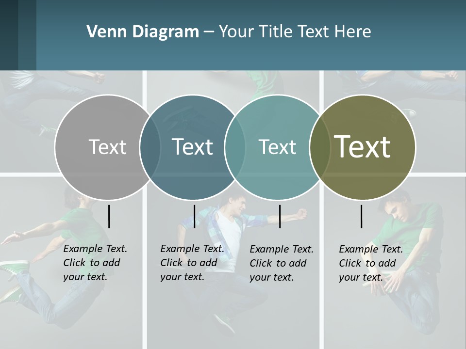 A Collage Of Photos Of A Young Man Jumping In The Air PowerPoint Template