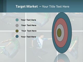 A Collage Of Photos Of A Young Man Jumping In The Air PowerPoint Template