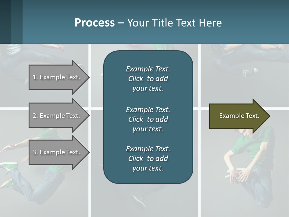 A Collage Of Photos Of A Young Man Jumping In The Air PowerPoint Template