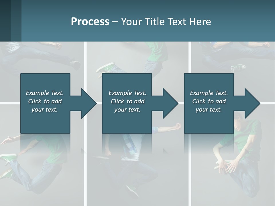 A Collage Of Photos Of A Young Man Jumping In The Air PowerPoint Template