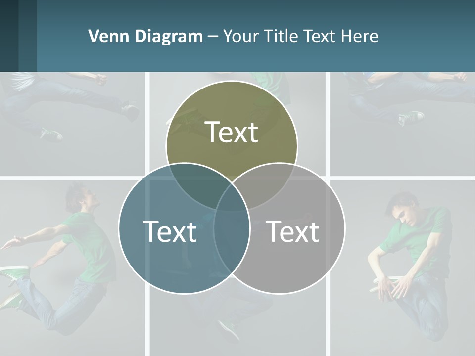 A Collage Of Photos Of A Young Man Jumping In The Air PowerPoint Template