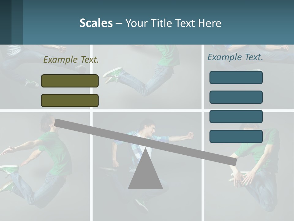 A Collage Of Photos Of A Young Man Jumping In The Air PowerPoint Template