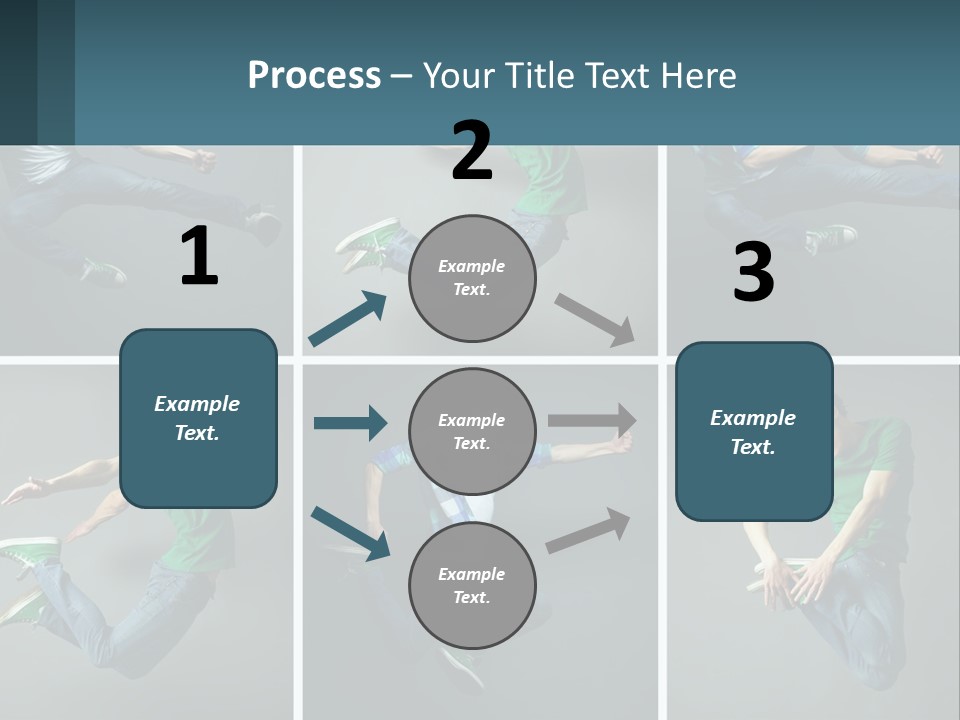 A Collage Of Photos Of A Young Man Jumping In The Air PowerPoint Template