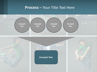 A Collage Of Photos Of A Young Man Jumping In The Air PowerPoint Template
