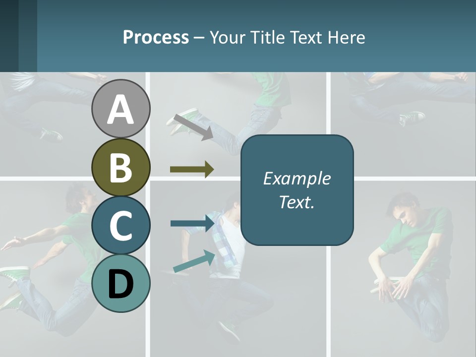 A Collage Of Photos Of A Young Man Jumping In The Air PowerPoint Template