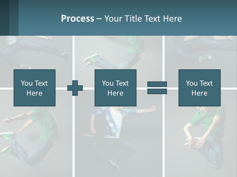 A Collage Of Photos Of A Young Man Jumping In The Air PowerPoint Template