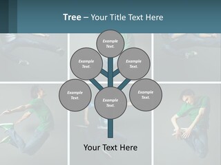 A Collage Of Photos Of A Young Man Jumping In The Air PowerPoint Template