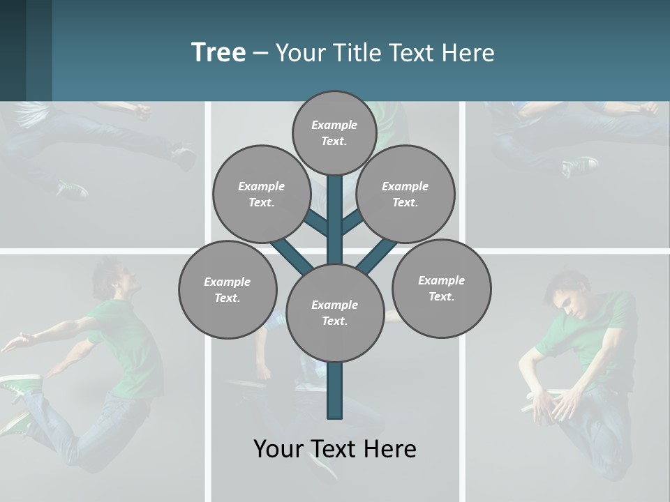 A Collage Of Photos Of A Young Man Jumping In The Air PowerPoint Template