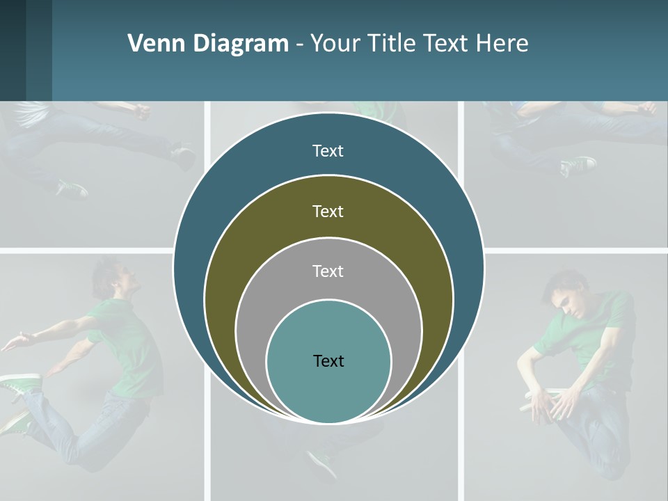 A Collage Of Photos Of A Young Man Jumping In The Air PowerPoint Template