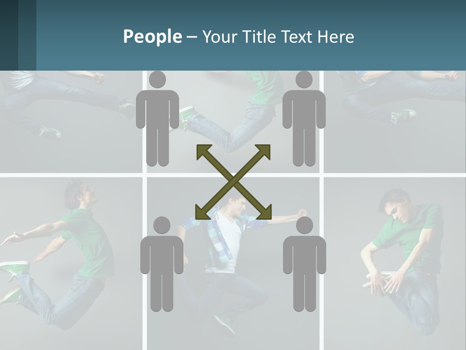 A Collage Of Photos Of A Young Man Jumping In The Air PowerPoint Template