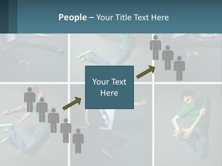 A Collage Of Photos Of A Young Man Jumping In The Air PowerPoint Template