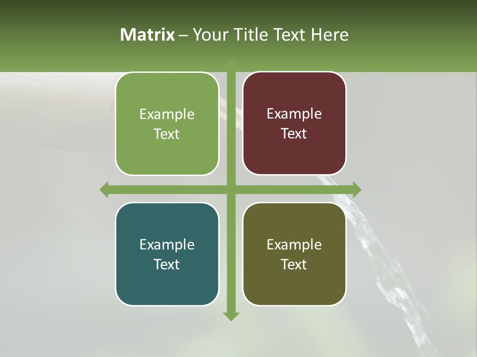 A Wooden Pipe With Water Coming Out Of It PowerPoint Template