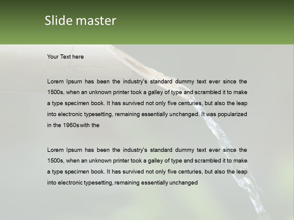 A Wooden Pipe With Water Coming Out Of It PowerPoint Template