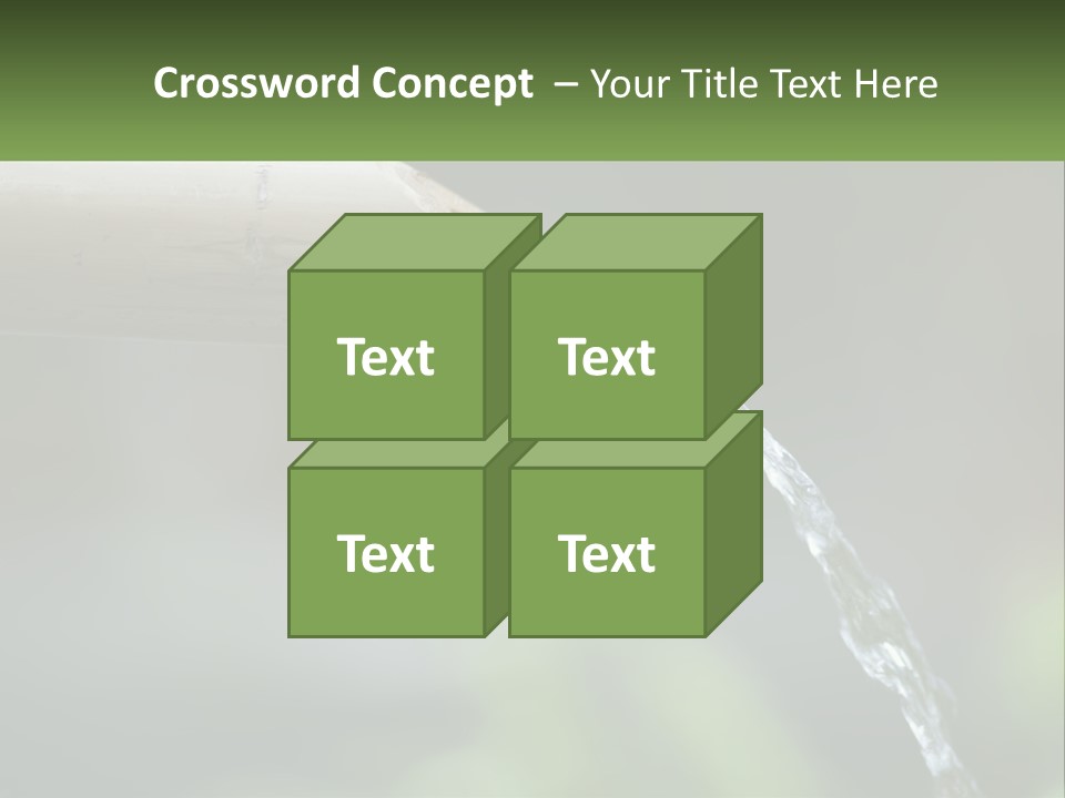 A Wooden Pipe With Water Coming Out Of It PowerPoint Template