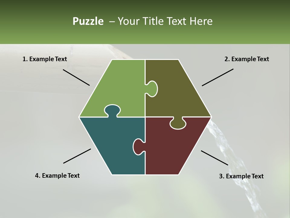 A Wooden Pipe With Water Coming Out Of It PowerPoint Template