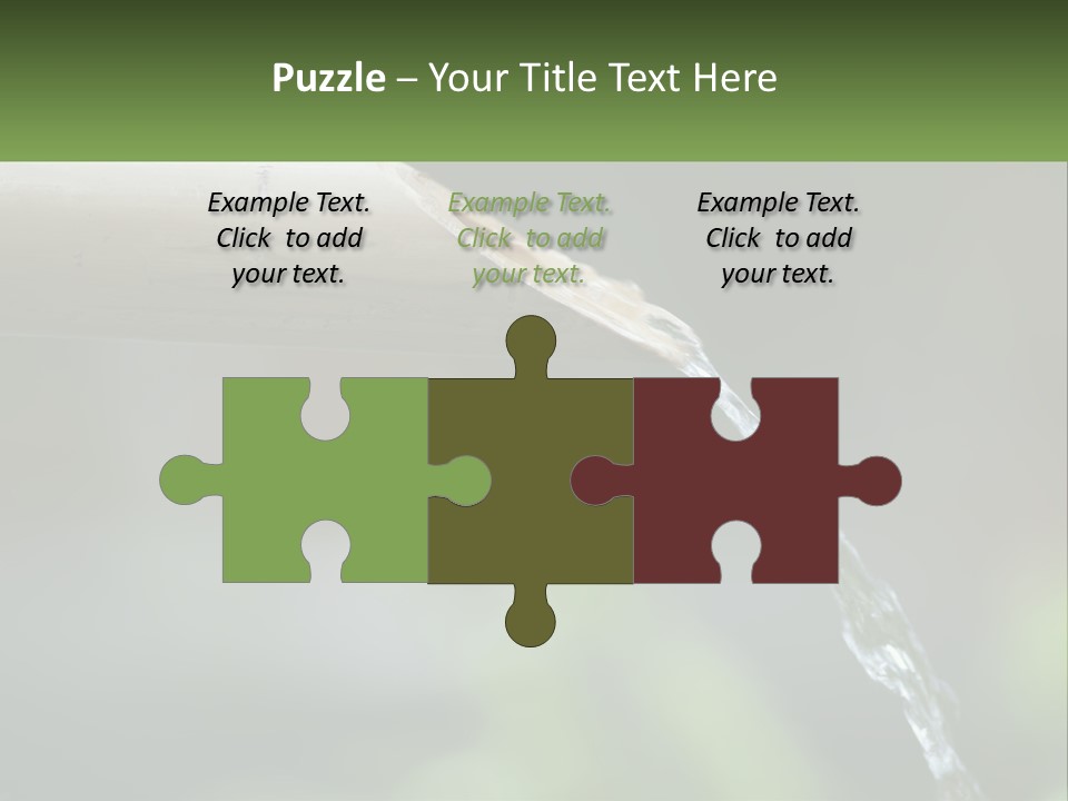 A Wooden Pipe With Water Coming Out Of It PowerPoint Template