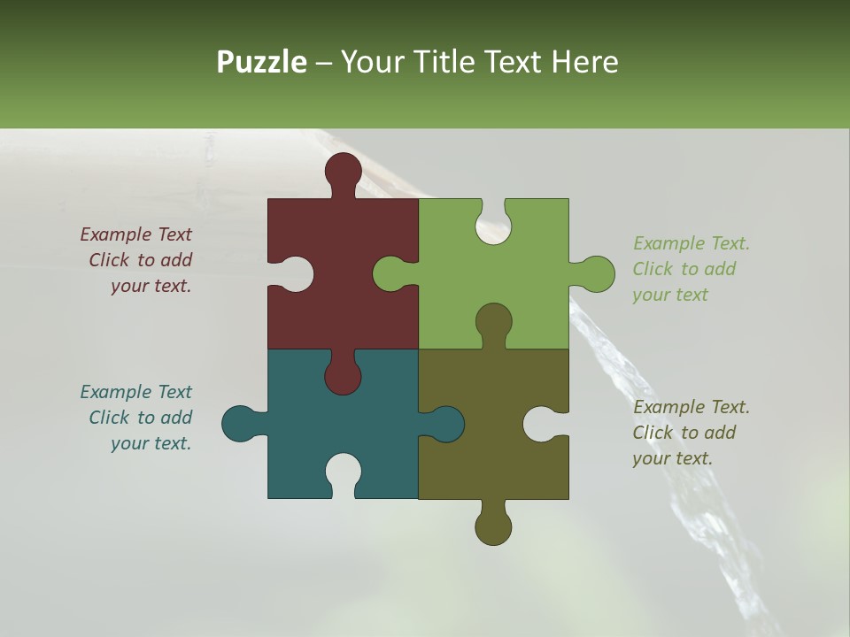 A Wooden Pipe With Water Coming Out Of It PowerPoint Template