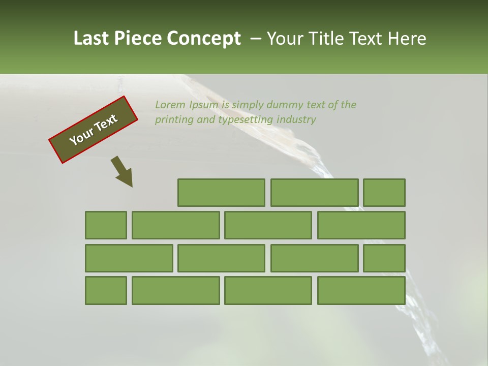 A Wooden Pipe With Water Coming Out Of It PowerPoint Template