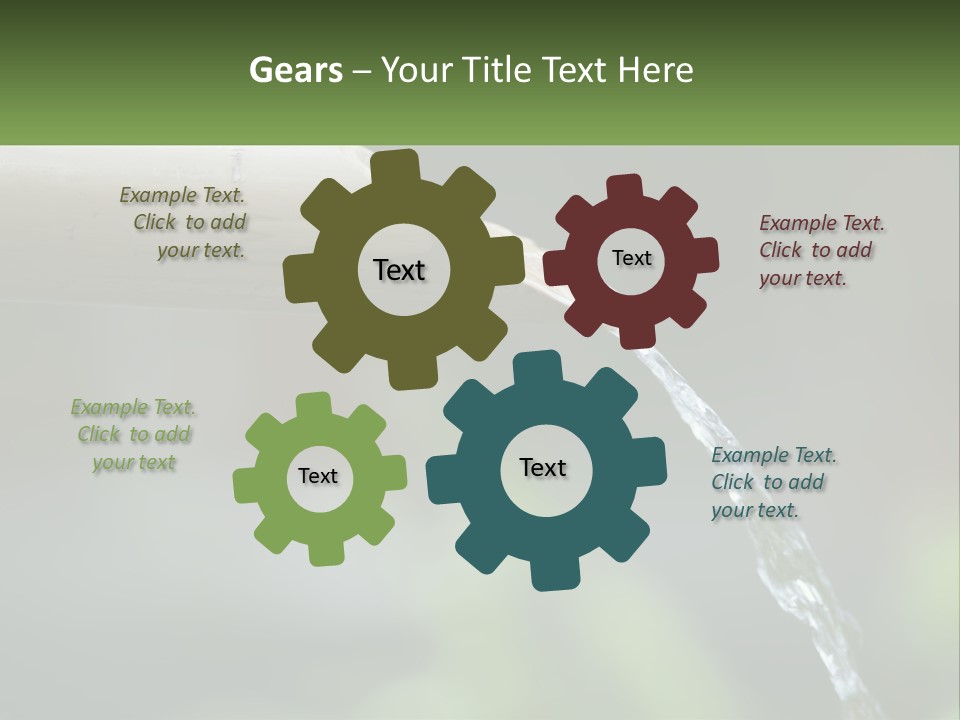 A Wooden Pipe With Water Coming Out Of It PowerPoint Template