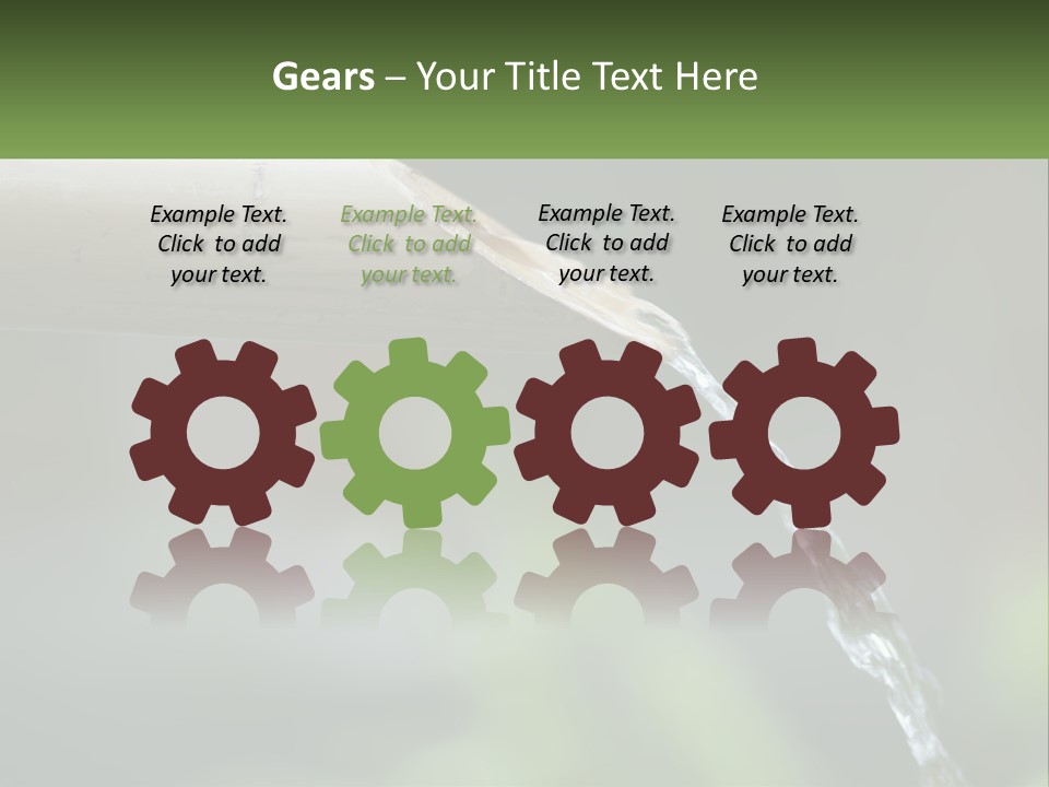 A Wooden Pipe With Water Coming Out Of It PowerPoint Template