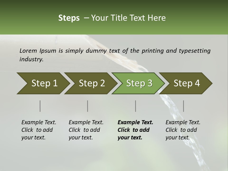 A Wooden Pipe With Water Coming Out Of It PowerPoint Template