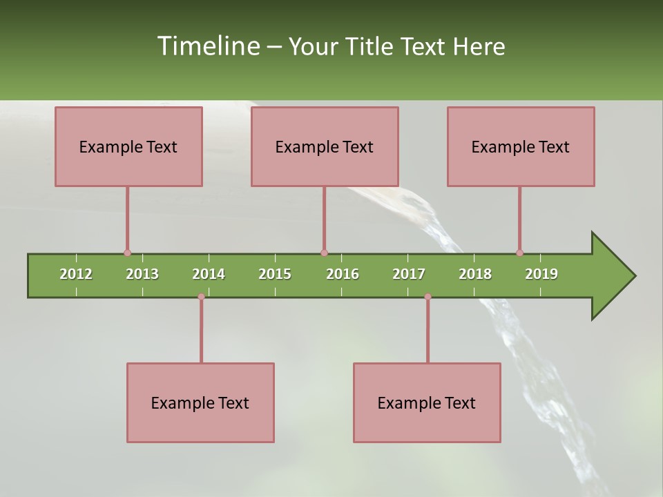 A Wooden Pipe With Water Coming Out Of It PowerPoint Template
