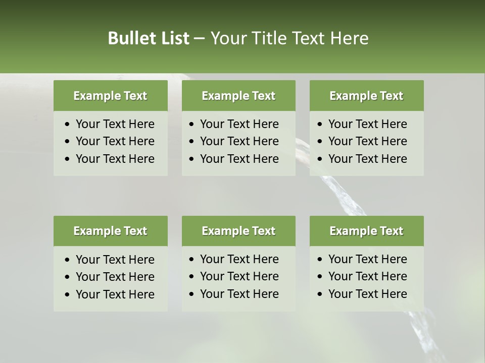 A Wooden Pipe With Water Coming Out Of It PowerPoint Template