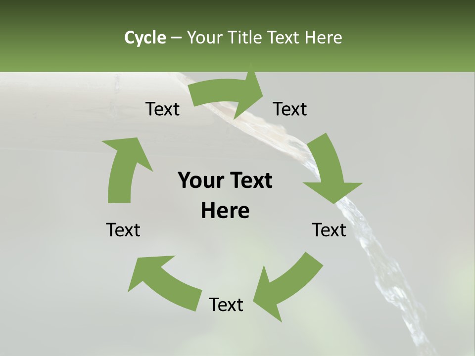 A Wooden Pipe With Water Coming Out Of It PowerPoint Template