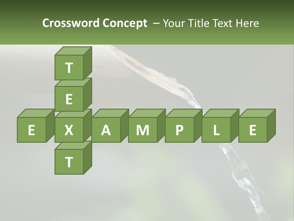 A Wooden Pipe With Water Coming Out Of It PowerPoint Template