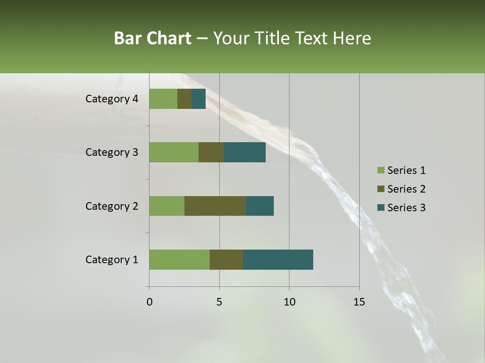 A Wooden Pipe With Water Coming Out Of It PowerPoint Template
