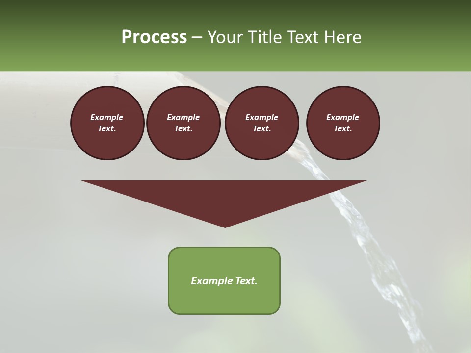 A Wooden Pipe With Water Coming Out Of It PowerPoint Template