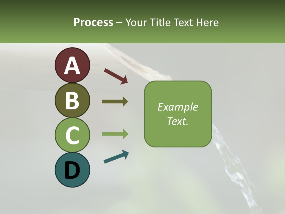 A Wooden Pipe With Water Coming Out Of It PowerPoint Template