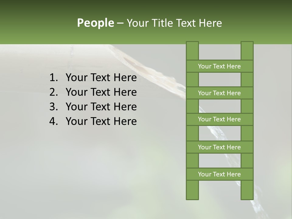 A Wooden Pipe With Water Coming Out Of It PowerPoint Template