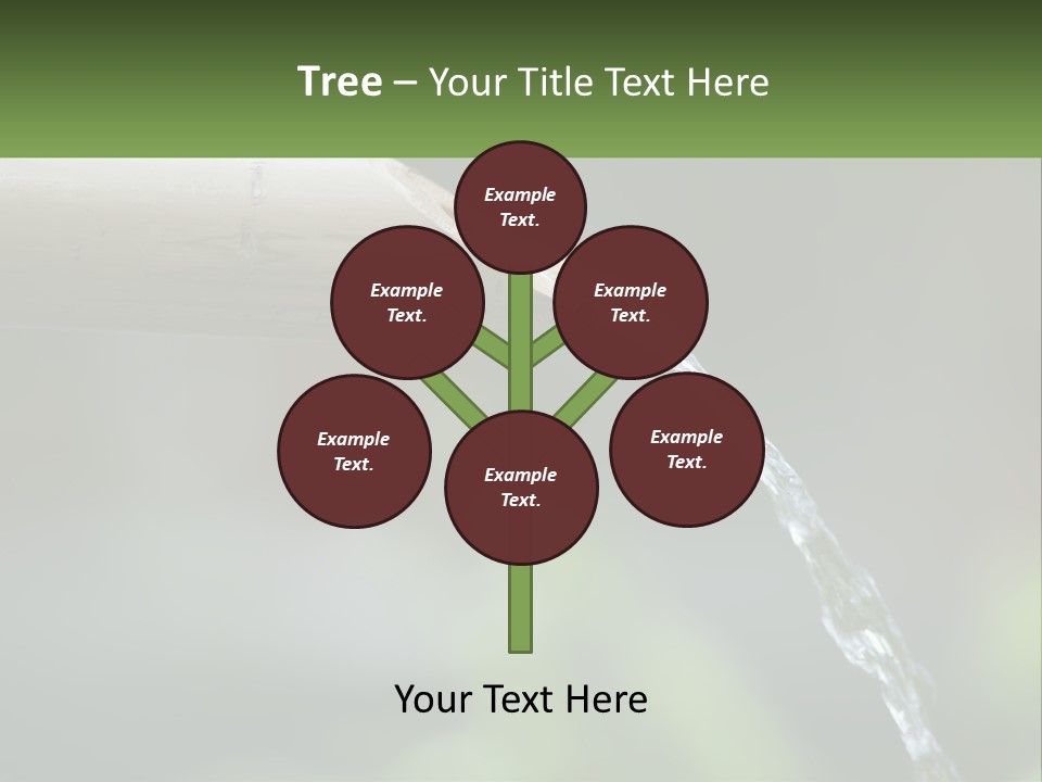 A Wooden Pipe With Water Coming Out Of It PowerPoint Template