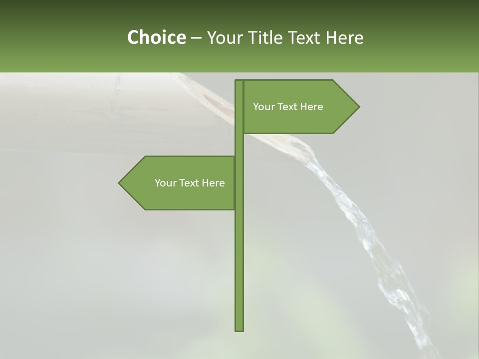 A Wooden Pipe With Water Coming Out Of It PowerPoint Template