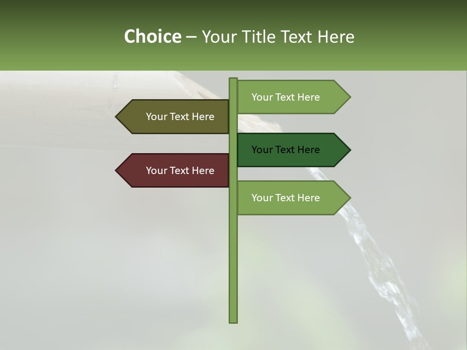 A Wooden Pipe With Water Coming Out Of It PowerPoint Template