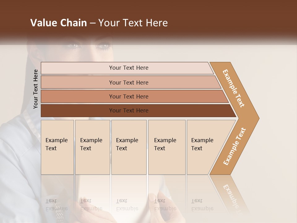 A Woman In A Blue Shirt Holding A Clipboard PowerPoint Template