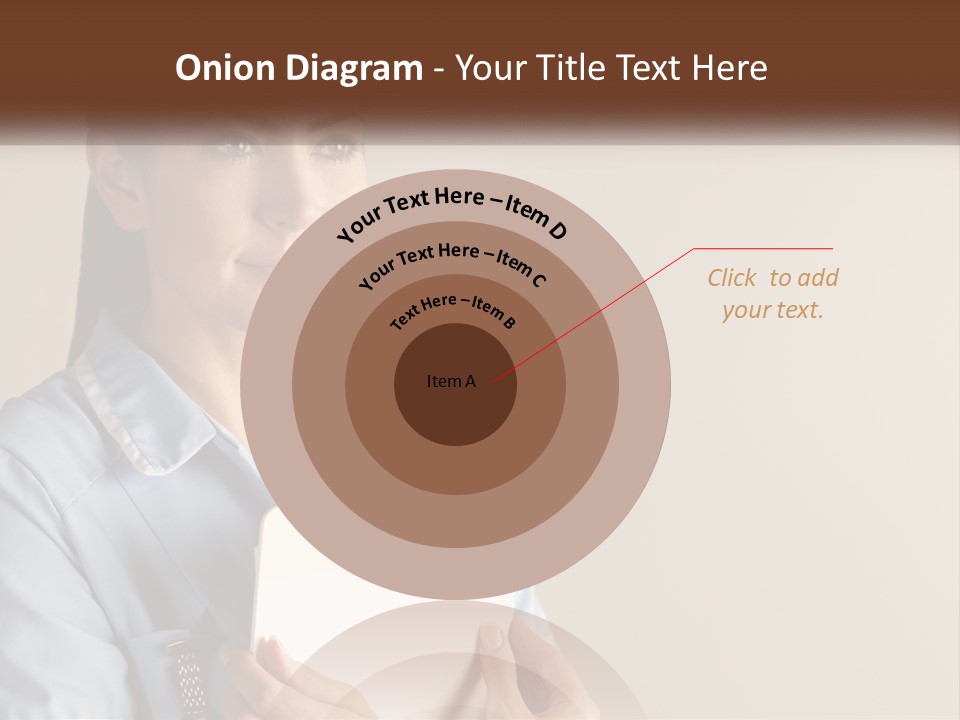 A Woman In A Blue Shirt Holding A Clipboard PowerPoint Template