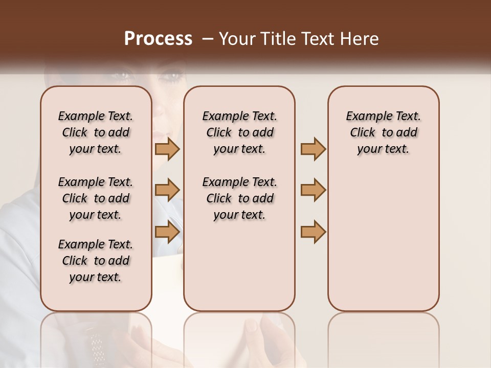 A Woman In A Blue Shirt Holding A Clipboard PowerPoint Template