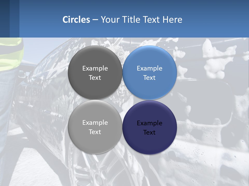 A Person Washing A Car With A Sponge Powerpoint Template PowerPoint Template