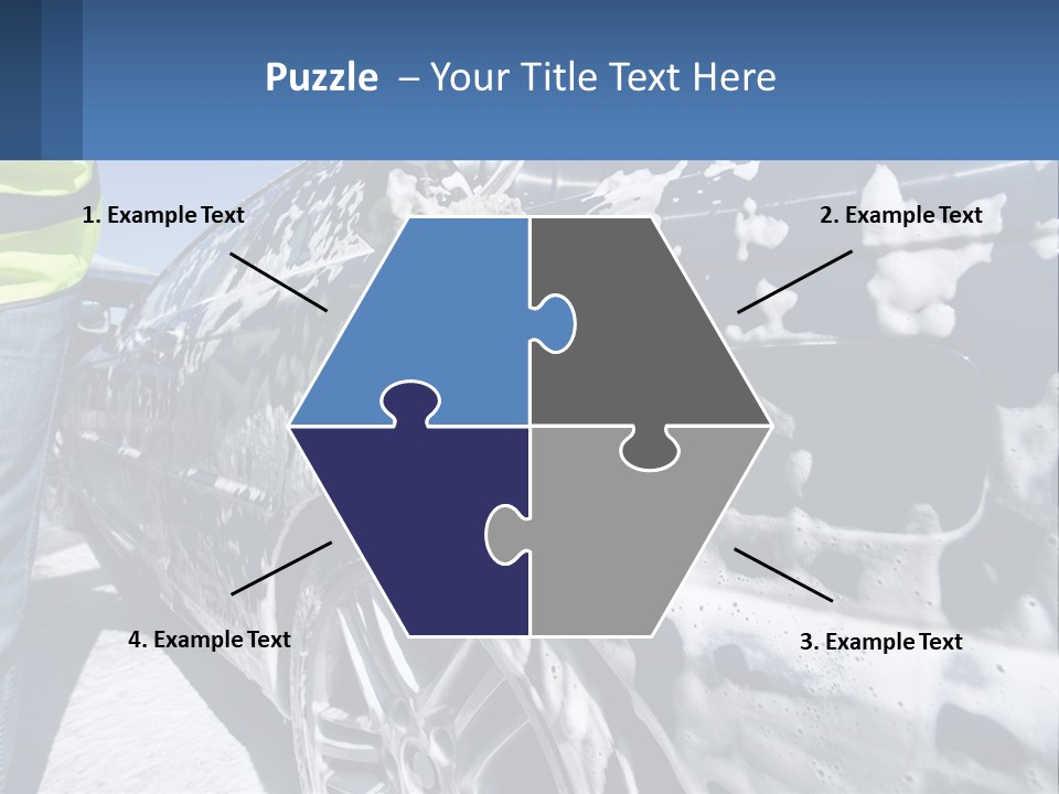 A Person Washing A Car With A Sponge Powerpoint Template PowerPoint Template