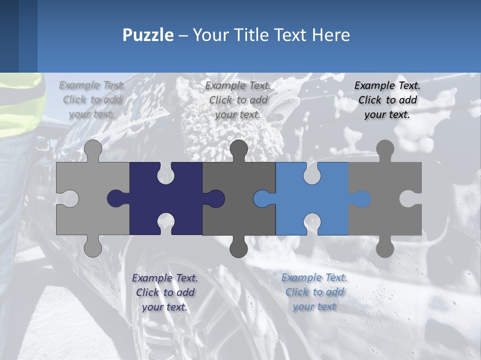 A Person Washing A Car With A Sponge Powerpoint Template PowerPoint Template