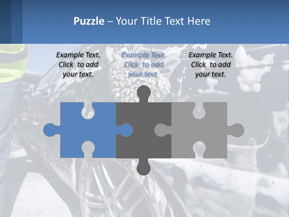 A Person Washing A Car With A Sponge Powerpoint Template PowerPoint Template