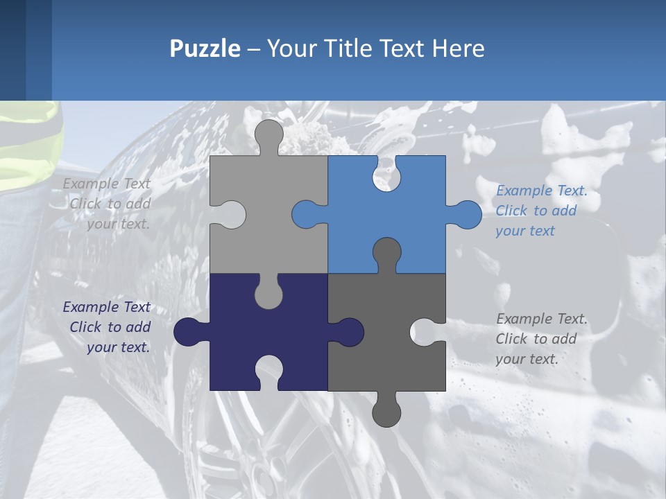 A Person Washing A Car With A Sponge Powerpoint Template PowerPoint Template