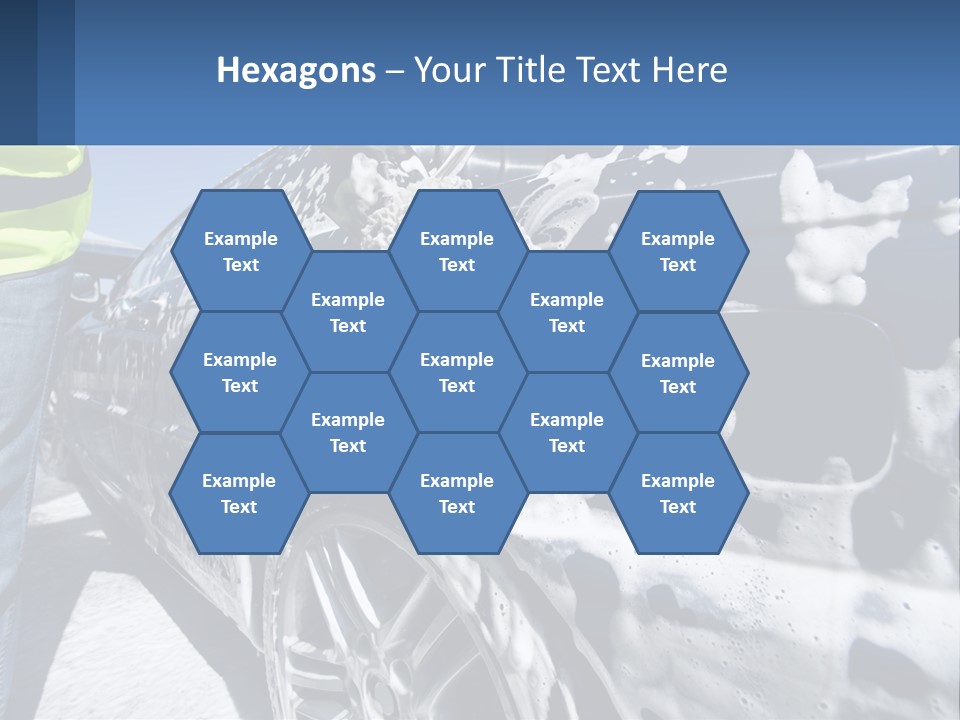 A Person Washing A Car With A Sponge Powerpoint Template PowerPoint Template